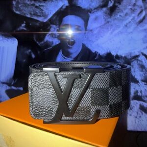 Louis Vuitton Black Checkered Belt Bag
